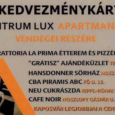 Centrum Lux Apartman Kaposvár Exterior foto
