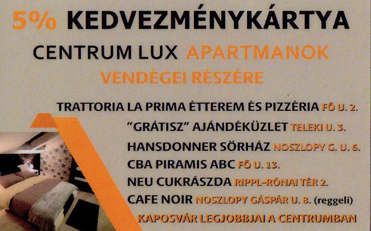 Centrum Lux Apartman Kaposvár Exterior foto